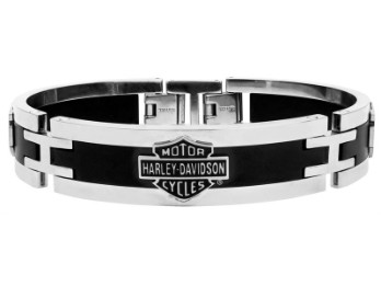Armband H-D Black Steel Cuff Style Bracelet