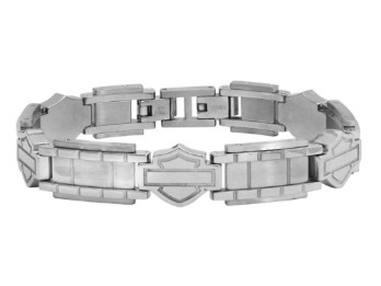 Silver Outline B&S Steel Chain Bracelet Größe 7,5