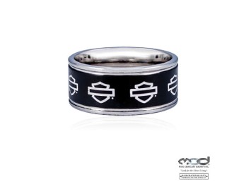 Outline B&S Black Steel Band Ring Größe 10 + 13