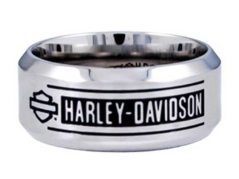 Steel H-D Bar Logo Ring