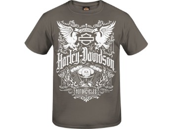 Herren T-Shirt w Backprin LOng Crest Adt T SMG