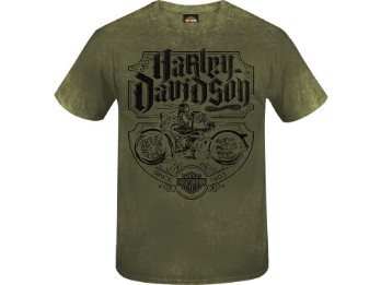 Herrn T-Shirt w Backprint Skull Rider Adt Dye T OG