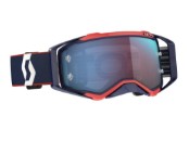 SCOTT Prospect Motocross & Enduro Brille – Retro Blau/Rot mit blau verspiegeltem Glas