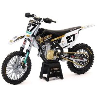 New Ray Modellmotorrad Husqvarna FC 450 Malcolm Stewart #27, Maßstab 1:12, weiß/schwarz