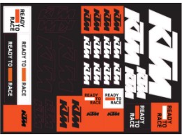 KTM Corporate Aufkleberbogen