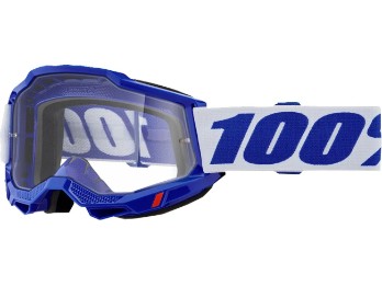 100% Accuri 2 Motocross & Enduro Brille Blau/Weiß, klar