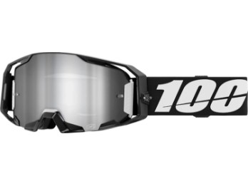 100% ARmatic Motocross & Enduro Brille Schwarz, verspiegelt