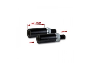 HS-Motoparts Blinkerverlängerung M8 auf M10, schwarz, Stahl, Ø 14 mm