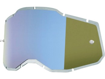 100% Ersatzglas Accuri 2, Racecraft 2 & Strata 2 Blau verspiegelt