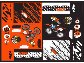 KTM Team Corporate Sticker Sheet