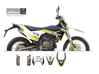 Husqvarna GST Berlin Dekor 701 Enduro weiß-schwarz