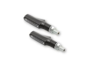 HIGHSIDER smart Shorty-Fin LED 3in1 Blinker-Rücklicht Kombination Schwarz/Rauchgrau (Paar)