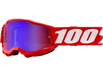 100% Junior Accuri 2 Brille rot/blau verspiegelt