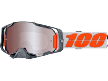 100% Armega HiPER® Motocross & Enduro Brille Grau/Silber, verspiegelt