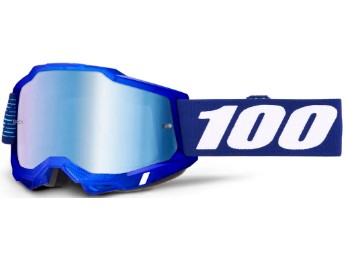 100% Accuri 2 Motocross & Enduro Brille Blau, verspiegelt