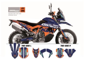 KTM GST Berlin Dekor 790-890 Adventure blau-orange