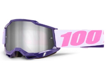 100% Accuri 2 Motocross & Enduro Brille Lila/Silber, verspiegelt