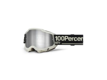 100% Accuri 2 Motocross & Enduro Brille Grau/Schwarz, verspiegelt
