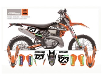 KTM GST Berlin Dekor SX / EXC orange-schwarz
