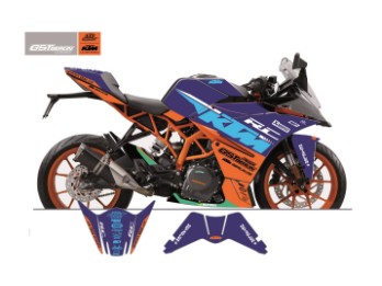 KTM GST Berlin Dekor RC 125-390 orange-blau