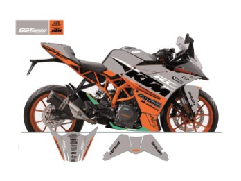 KTM GST Berlin Dekor RC 125-390 orange-hellgrau