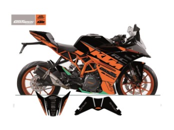 KTM GST Berlin Dekor RC 125-390 orange-schwarz