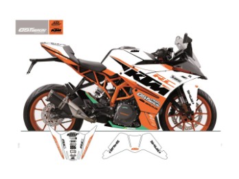 KTM GST Berlin Dekor RC 125-390 orange-weiß