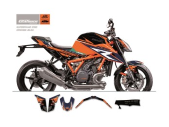 KTM GST Berlin Dekor 1290 Super Duke R schwarz-orange-blau