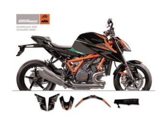 KTM GST Berlin Dekor 1290 Super Duke R schwarz-grau
