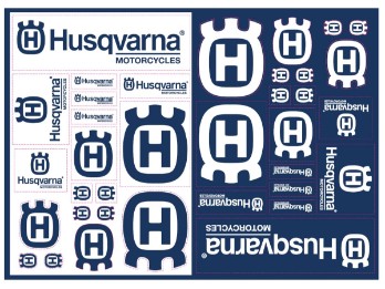 Sticker Sheet Husqvarna 