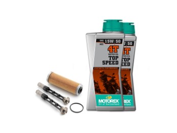 Ölwechsel-Set mit Öl und Ölfilter 125-390 Duke/RC~390 Adventure~401 Svartpilen/Vitpilen