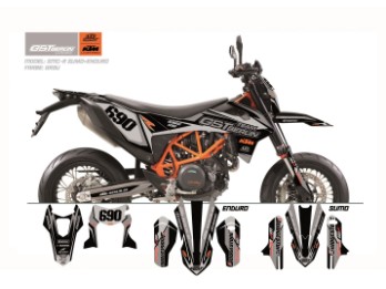 KTM GST Berlin Dekor 690 Enduro R / SMC R schwarz-grau