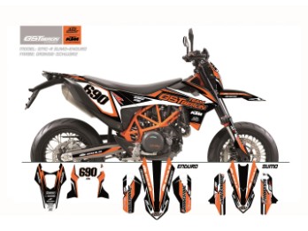 KTM GST Berlin Dekor 690 Enduro R / SMC R orange-schwarz