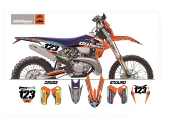 KTM GST Berlin Dekor SX / EXC blau-grau