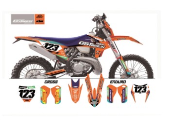 KTM GST Berlin Dekor SX / EXC orange-blau