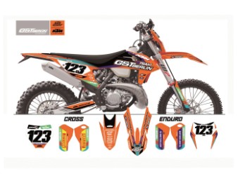 KTM GST Berlin Dekor SX / EXC schwarz-orange