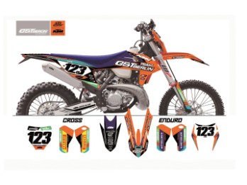 KTM GST Berlin Dekor SX / EXC schwarz-blau