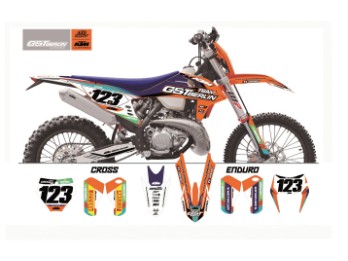 KTM GST Berlin Dekor SX / EXC blau-weiß