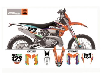 KTM GST Berlin Dekor SX / EXC schwarz-weiß