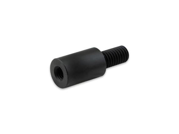 HS MotoParts KZB-Verlängerung Byte aus schwarzem Stahl mit 20 mm Verlängerung und M6-Innengewinde auf M8-Außengewinde.