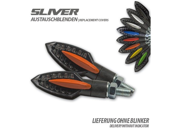 HS MotoParts Austauschblende in Orange für den SMD-LED-Blinker Sliver, passend für Blinker mit der Artikelnummer 284829.