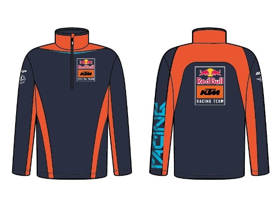 Red Bull KTM Replica Team Halfzip Sweater im offiziellen KTM Racing Team Design