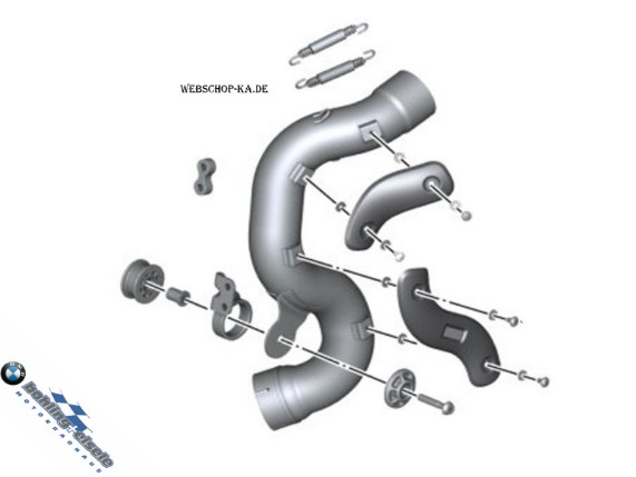 77 11 8 537 836, Verbindungsrohr lang AKRAPOVIC