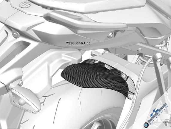77 31 8 551 910, HP Carbon Radabdeckung hinten