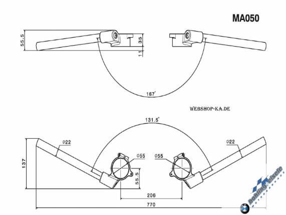 MA050B, Stummel-Lenker Kit