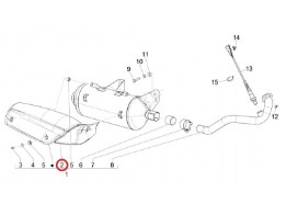 Hitzeschild Auspuff Piaggio MP3 300 Business LT 4T 4V LC