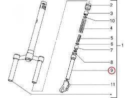 Gabelstand- / Tauchrohr Gilera Storm 50 2T AC TEC1T 1994-96
