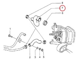 Kühlwasserschlauch Gilera Runner, Piaggio Zip SP 50 LC