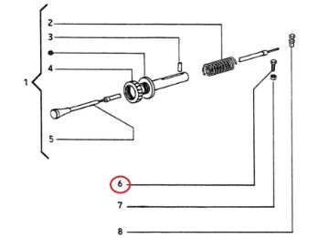 Einstellschraube  Seilzug, Bowdenzug, Piaggio Ape 50, Vespa Classic ET3 Pk PX