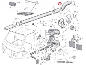 Heizungsleitung Ape Car P2 (Vespa Car)